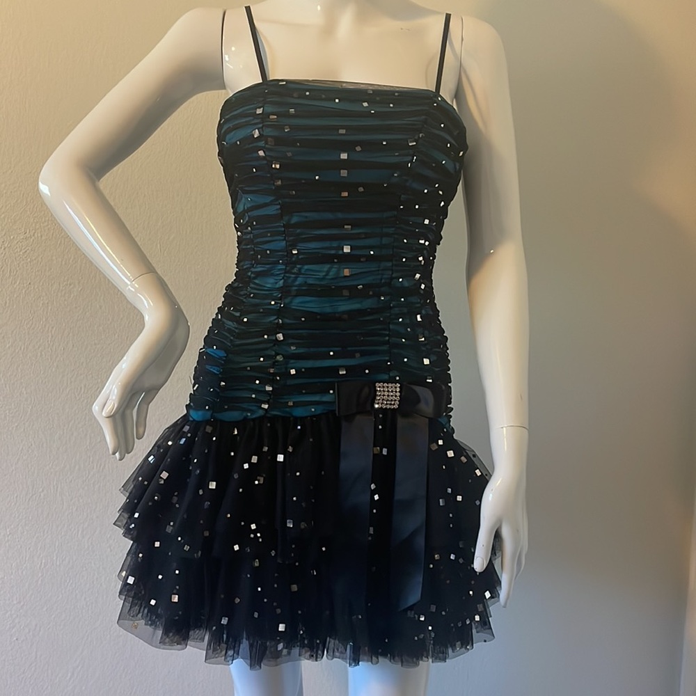 Sparkly & Ruffle Party Dress - Picture 2 of 9